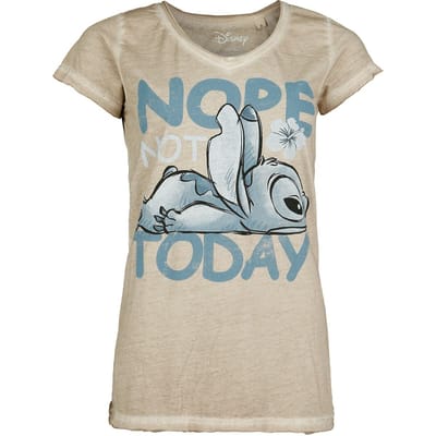 Lilo & Stitch - Disney T-shirt - Not Today - S tot 4XL - voor Vrouwen - ecru