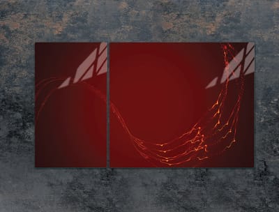 TMK ArtDeko Serie - Rode Beschermplaat - 90x52 cm - Gehard Glas - Veelzijdig Gebruik