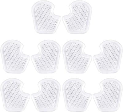 5 Transparante Pads voor de Voorvoet, Zachte Antiblauwe Kussens, Comfortabele Schoenaccessoires en Voetsteun