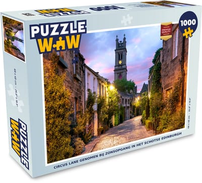 Puzzel Huis - Planten - Straat - Edinburgh - Legpuzzel - Puzzel 1000 stukjes volwassenen
