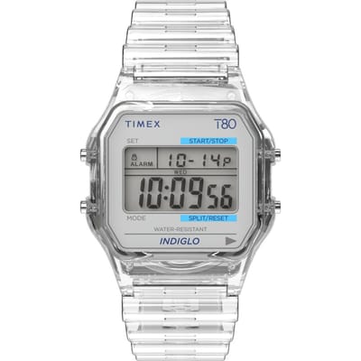 Timex Timex Lab T80 TW2Y36400 Horloge - Resin - Transparant - Ø 34 mm