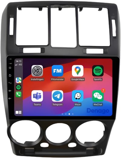 CarPlay autoradio geschikt voor Hyundai Getz (2002 t/m 2011) | 9 inch | Android 13 | Draadloos Apple CarPlay & Android Auto | 2GB + 32GB | QuadCore processor | Denago DNG-A102 | 2025 model | 2002 2003 2004 2005 2006 2007 2008 2009 2010 2011 | Bluetoo