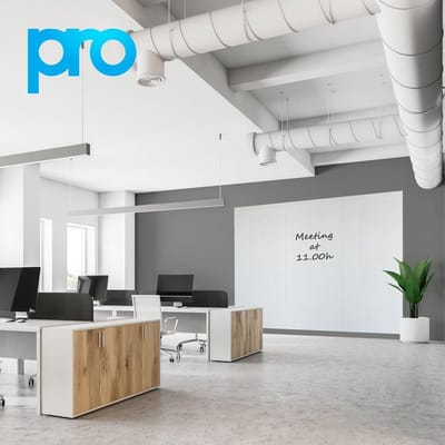 Rocada Whiteboardwand 200x300 cm (3 panelen) - PRO - Polyester coating