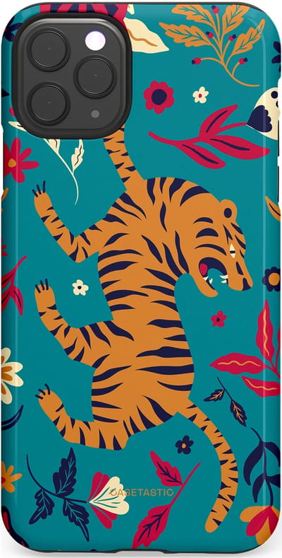 Casetastic Hoesje Geschikt voor Apple iPhone 11 Pro Max - Stijlvolle Beschermende Duo-layer Case - Gouden brul