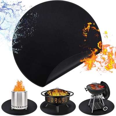 Ronde Herbruikbare Vuurkorfmat 122 cm - Vuurvaste Tapijtmatten voor Terras en Camping