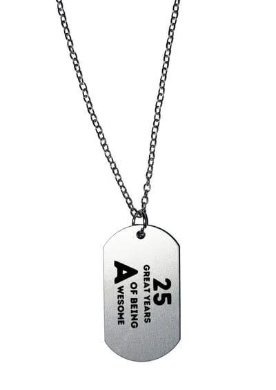 Akyol - 25 jaar of being awesome ketting - Verjaardag - mensen die 25 jaar zijn geworden - cadeau