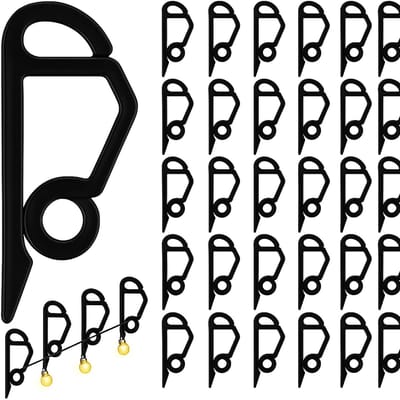 BOTC Kerstverlichtingsclips - 50 stuks Dakgootclips - Weerbestendige Lichtsnoerclips - Haken voor buitenverlichting - Halloween