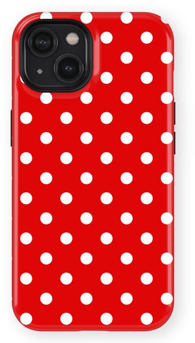 Polka Dots Hoesje geschikt voor iPhone 14 | Geschikt Voor Mag | Stippen Design Backcover geschikt voor iPhone 14 Classic Red