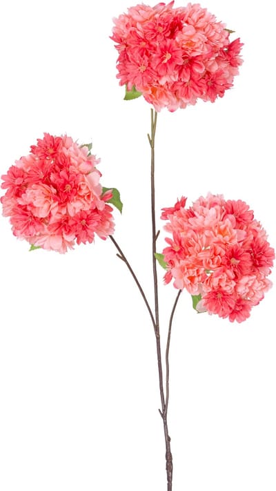 Easyplants | Kunsttak Kersenbloesem 85 cm koraal | Zijde | Nepbloemen | koraal | Onderhoudsvrij | Kant-en-klaar