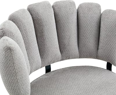 MODENUIT Eethoek 107 cm - Ronde Tafel Met Dubbele Opberglagen - Voor Kleine Woning - MDF Metaal - Grijs