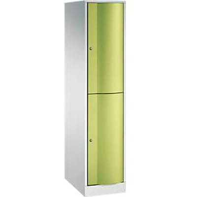 C+P Garderobekast Resisto, 1 vak, 2 vakken, B 396 x D 640 x H 1950 mm, lichtgrijs