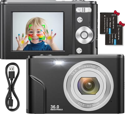 Compacte 1080P HD Digitale Camera met 36MP en 16x Digitale Zoom voor Beginners en Kinderen