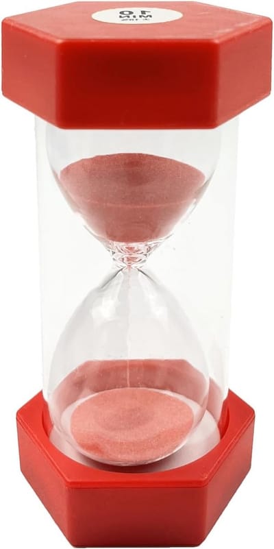 Decoratieve Zandloper voor Kinderen - Tijdmeter van 10 Minuten voor Klaslokalen, Keukens en Kantoor, Perfect als Uniek Decoratief Item