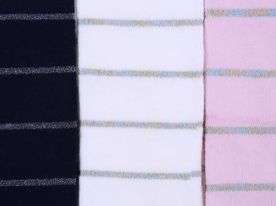 3 x Panty met horizontale strepen