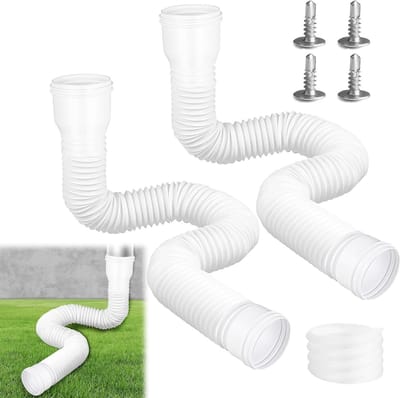 Flexibele Regenpijpverlenging voor Afvoerpijp 80/100 mm, Uitschuifbaar van 47 tot 150 cm, Ideaal voor Waterafvoer en Tuinonderhoud