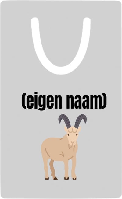 Hacebo® - Geit met hoorn met eigen naam metalen boekenlegger - Geit - geiten liefhebbers - met eigen naam - dieren liefhebber - leuk cadeau voor iemand die houdt van geiten - cadeau - kado Bladwijzer boekenleggers - 7.6 cm x 5cm