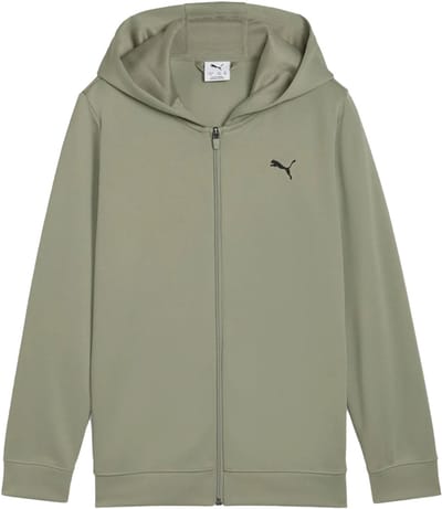 Puma tad ess full zip jacket in de kleur groen.