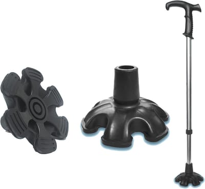 Non-slip Rubber 19mm Stoelpunten voor Wandelstokken en Zitmeubels - Bescherming en Stabiliteit voor Buitenactiviteiten