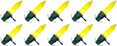 OE Lightning Reserve Kerstlampjes - 10 stuks - Groene Insteek Fitting - 2.5V/0.425W - Geel Licht