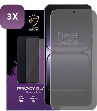 3-Pack MobyDefend Screenprotectors - Geschikt voor OnePlus Nord 5 - HD Privacy Glass Screensavers
