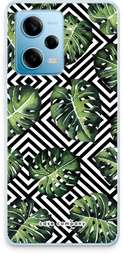 Case Company® - Hoesje geschikt voor Xiaomi Redmi Note 12 Pro 5G hoesje - Geometrische jungle - Soft Cover Telefoonhoesje - Bescherming aan alle Kanten en Schermrand
