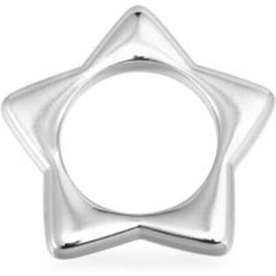 Bague géométrique entrelacée rétro européenne et américaine Ins Style personnalité Hip-Hop Punk Open Wild Ring 6 white