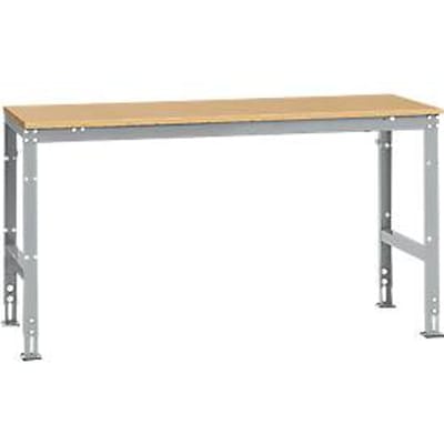 Manuflex basistafel UNIVERSAL Standaard, tafelblad multiplex, 1750 x 800, aluminium zilver