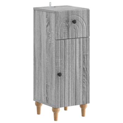 vidaXL - Badkamer - Opbergkast - ALKMAAR - Grijs - Sonoma - 30 - x - 31 - x - 80 - cm