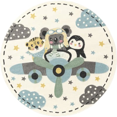 Kindertapijt Pino beige 200 cm rond