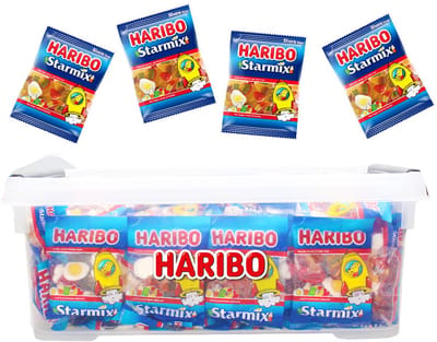 Haribo Starmix 5kg snoep mix - XL snoeppot met ca. 200 snoepzakjes - Strooigoed uitdeelsnoep voor verjaardagsfeestjes