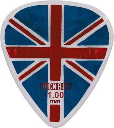 Pickboy GP785-100 1.00 Mm Plectra Union Jack Design 50-Pack Voor Gitaristen Speelplezier
