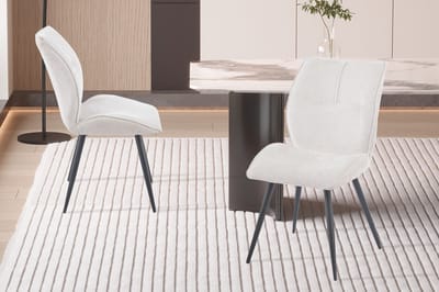 Eetkamerstoel Faye - 49x65x89cm - Ecru