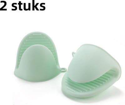 2 stuks - bakisolatie anti-verbranding handklem - keukengereedschap oven handklem - huishoudelijke magnetron bakken hoge temperatuur bestendig - lichtgroen