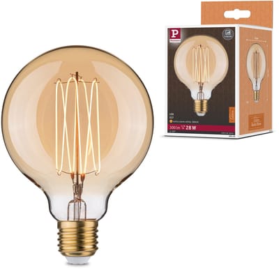 Rustic Shine Standaard 230 V LED Globe Draad in I-vorm 300lm 4,2W 1800K dimbaar Goud