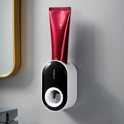 1 st., Tandpasta Knijper, Automatische Tandpasta Dispenser, Tandenborstelhouder, Badkameraccessoires zwart