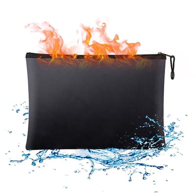 Peysaitr - Documententas Brandwerend - Waterdicht & Vuurvast - Bewaar waardevolle spullen zoals documenten, certificaten en sieraden veilig - Zwart - 34x24.5cm - 1 stuks