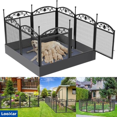 LooMar - Hondenkennel - Hondenhok - Kennel voor hond - Honden huis - Zwart