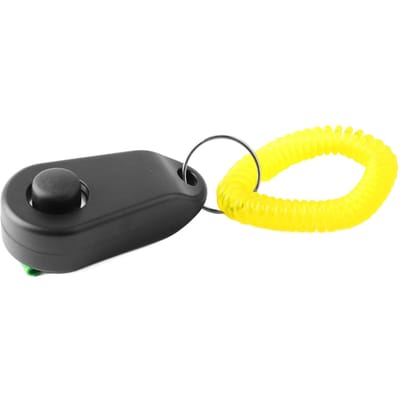 Clicker d'éducation canine Interactif Siffleur Confortable Anneau Clicker d'entraînement Universel pour Chiens Chats Noir noir