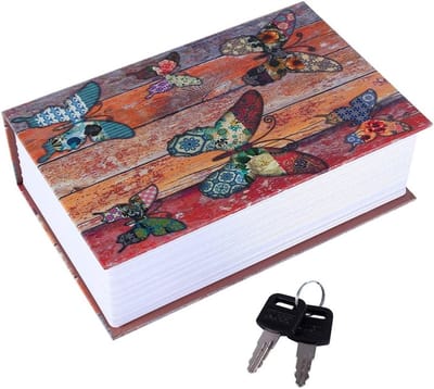 Veiligheidswoordenboek - Geheime Kluis - Thuisgebruik Kantoor - Vlinder Design - 18x11.5x5.5cm