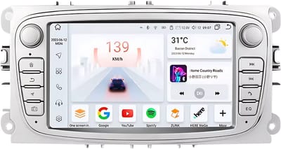 Autoradio met bluetooth - Carplay - Voor Ford Focus, S-Max, Mondeo, Galaxy, C-Max, Kuga - Geschikt voor Apple en Android - Stereo - Navigatie - Navigatiesysteem auto - 4GB 32GB - 7"