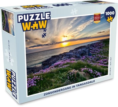 Puzzel Zonsondergang in Tangasdale - Legpuzzel - Puzzel 1000 stukjes volwassenen