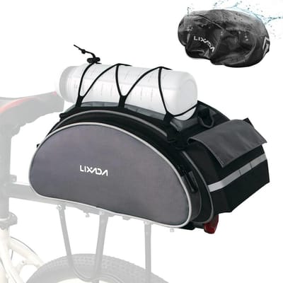 13L Multifunctionele Fiets Achterzit Tas Outdoor Fietsen Fietsrek Zadel Tas Achterkoffer Fietstas grijs