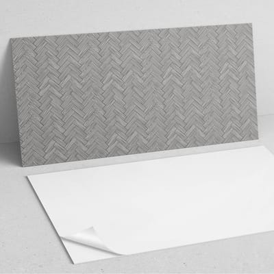 Coloray Wandpanelen Zelfklevend - Houtvlechtpatroon PVC Wandpaneel - 100 cm x 50 cm - Grijs Wandbekleding Zelfklevend - 1 stuk - Texturen Wandpanelen Zelfklevend - Wandpanelen Keuken - Wandpaneel Badkamer
