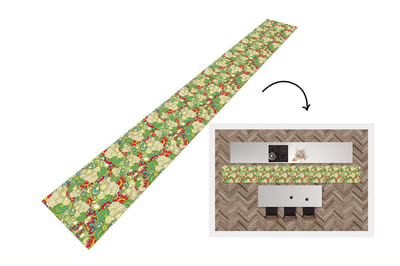 Keukenloper - Keukenmat - Patronen - Bloemen - Lente - 400x50 cm - Keuken vloerkleed