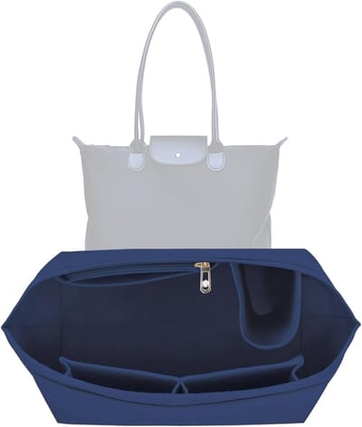 Famanu – Organizer voor tas M - tas-organizer - longkam - handtas-organizer - multi-pocket handtas - portemonnee-accessoires voor vakken - donkerblauw