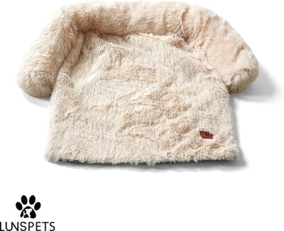 Lunspets - Hondendeken bank - Hondenmand - Hondenkussen - Afritsbaar - Wasbaar - Beige - 115 cm