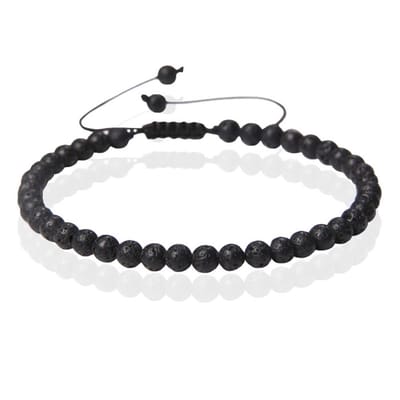 Memphis No.1 Armband - 4mm Lava Stone