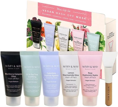 Mary & May - Vegan Wash Off Mask Gift Set - Korean Skincare - 6 Delig