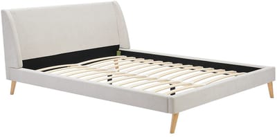 Vente-unique Bedframe stof beige 160 x 200 cm