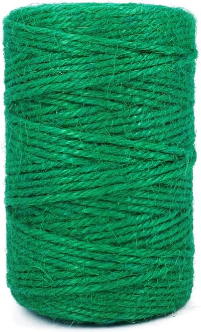 Jute Touw Groen 2.5mm - 100 Meter Sterk Tweedraads Touw voor Tuinieren en Knutselen